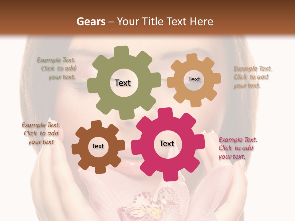 Female Relax Model PowerPoint Template