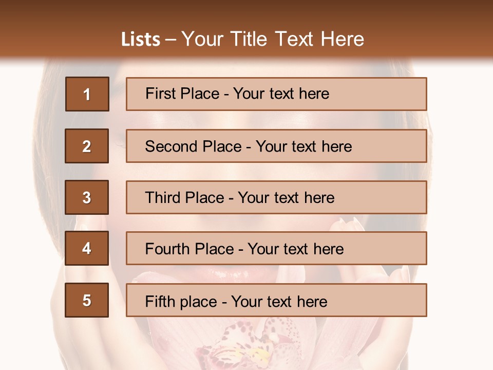 Female Relax Model PowerPoint Template