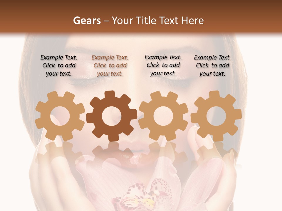 Female Relax Model PowerPoint Template