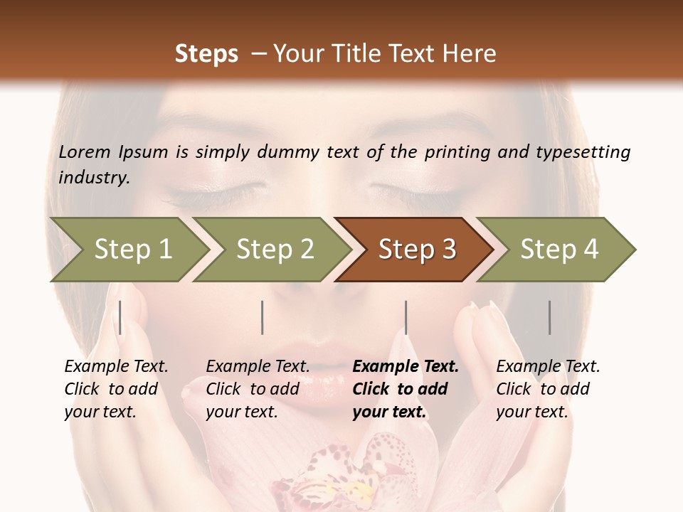 Female Relax Model PowerPoint Template