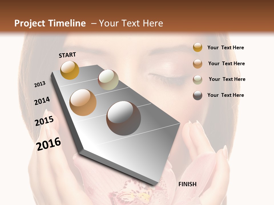 Female Relax Model PowerPoint Template