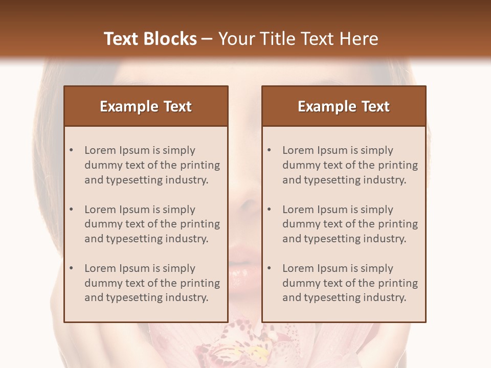 Female Relax Model PowerPoint Template