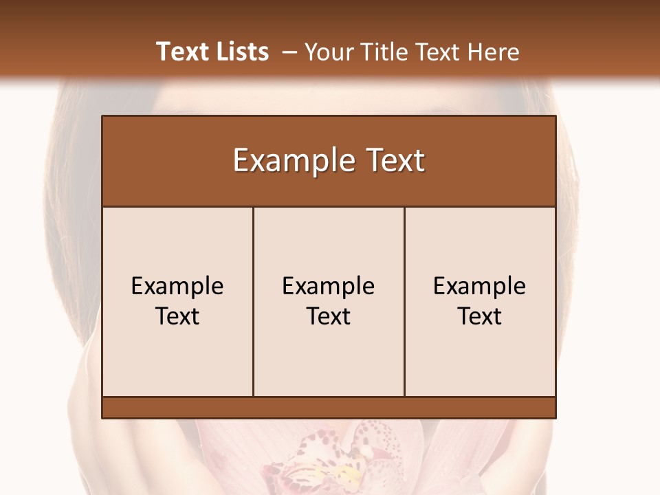 Female Relax Model PowerPoint Template