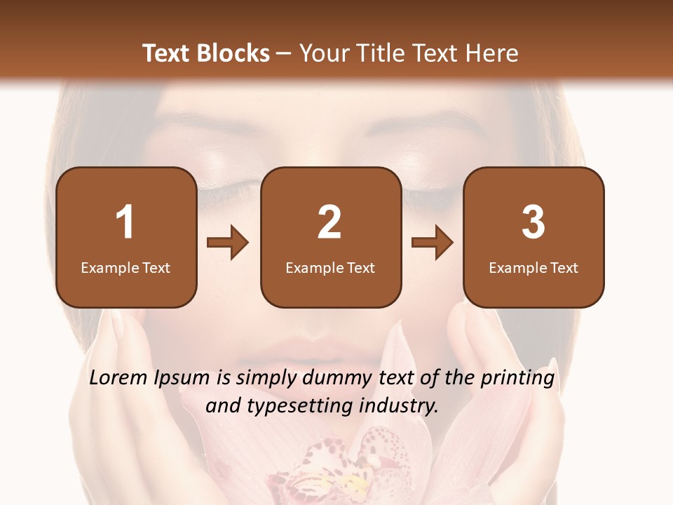 Female Relax Model PowerPoint Template