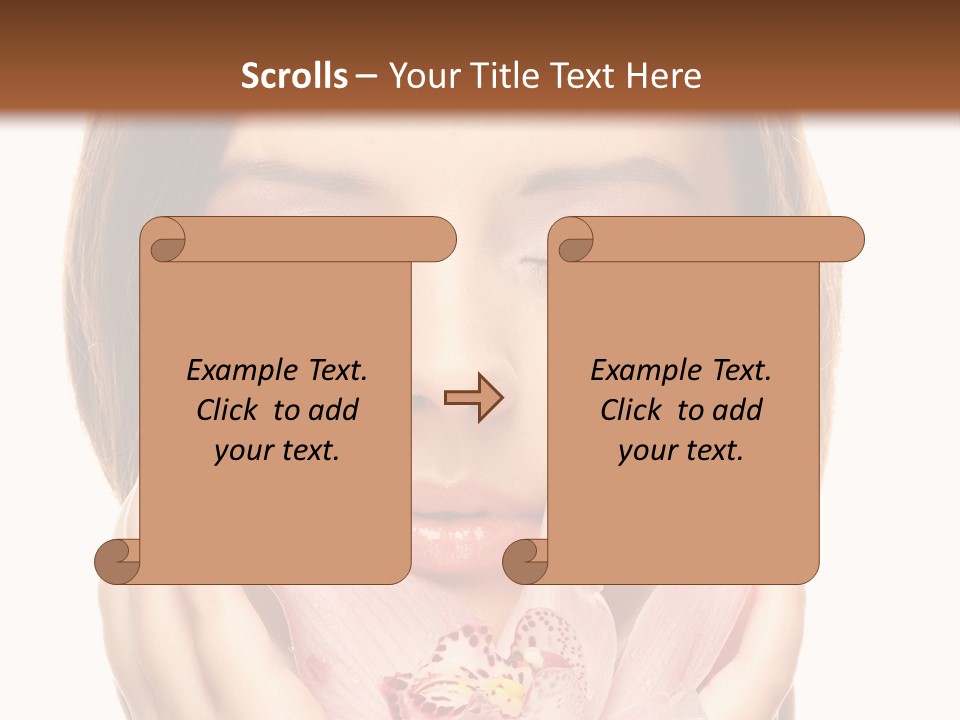 Female Relax Model PowerPoint Template
