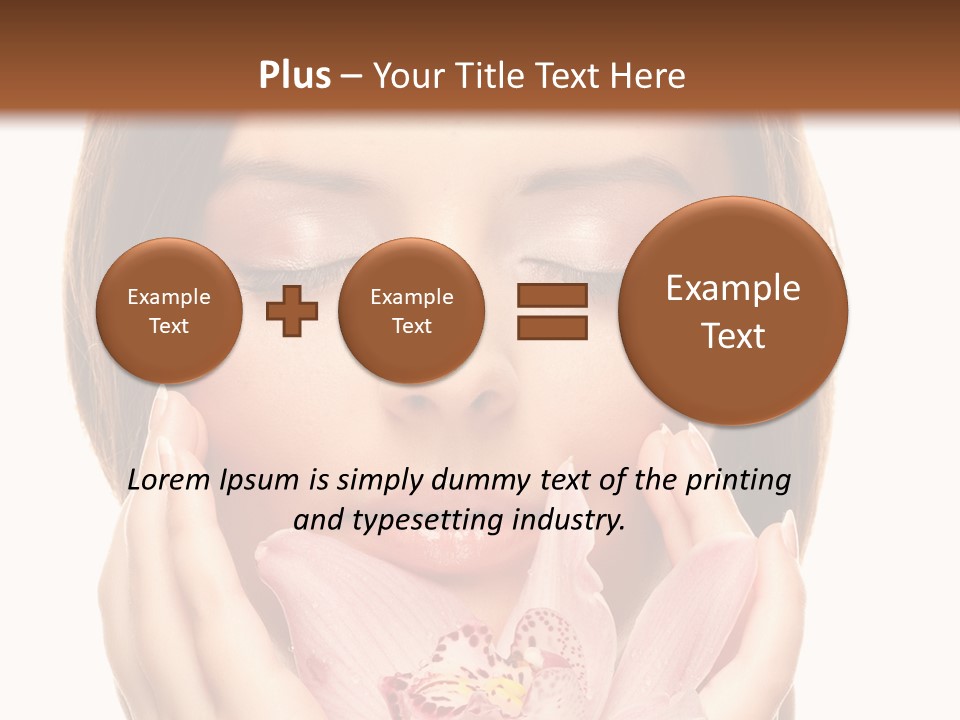 Female Relax Model PowerPoint Template