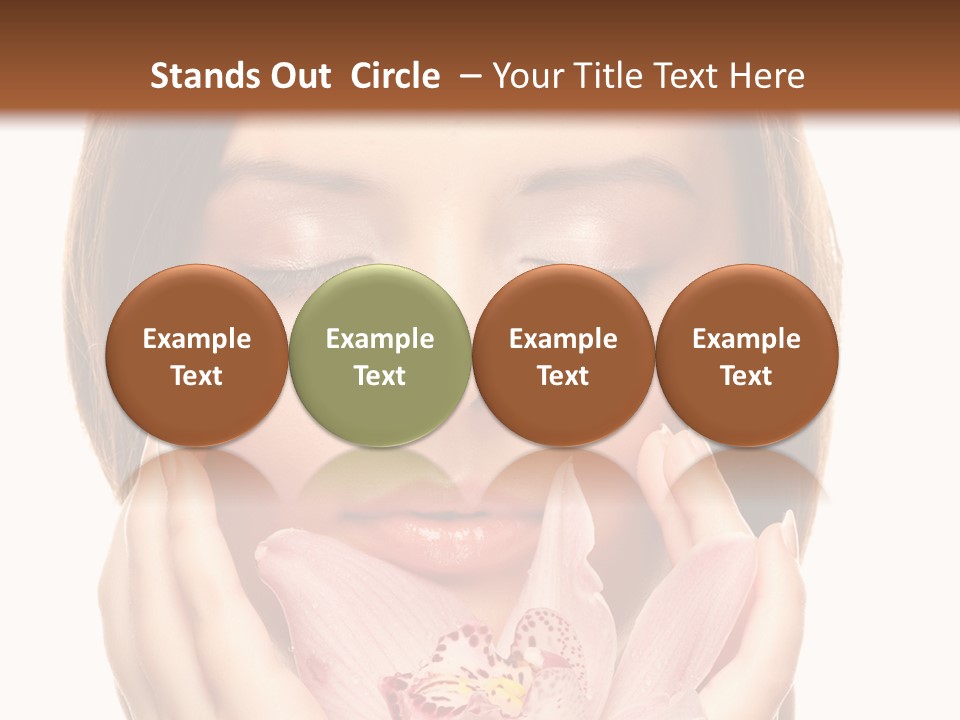 Female Relax Model PowerPoint Template