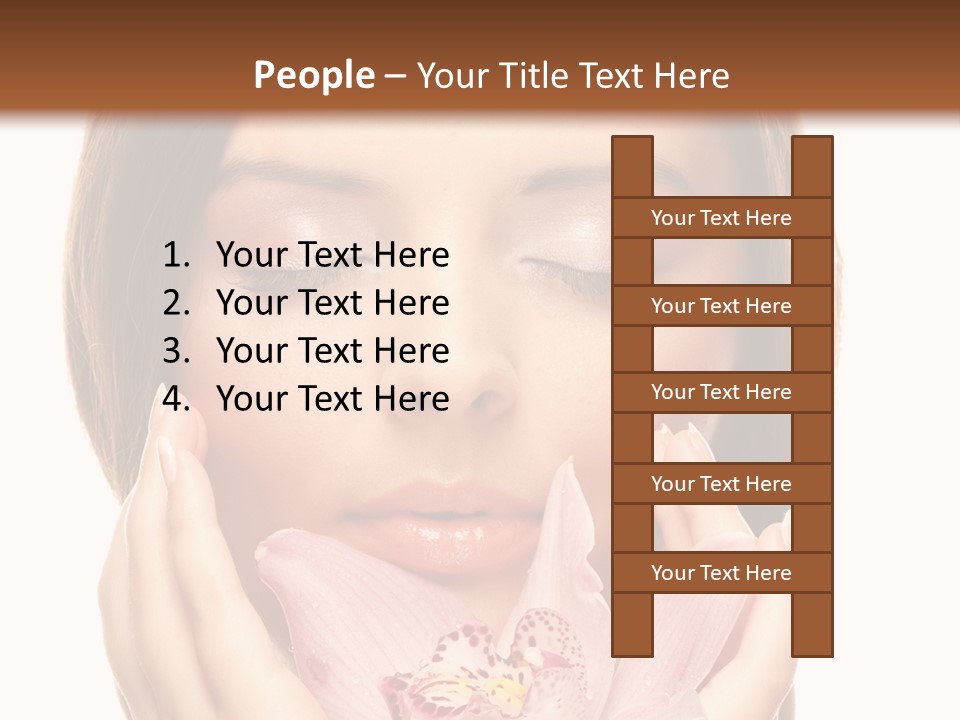 Female Relax Model PowerPoint Template