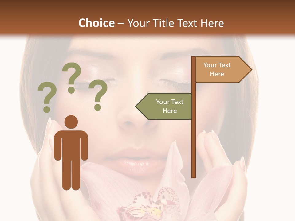 Female Relax Model PowerPoint Template