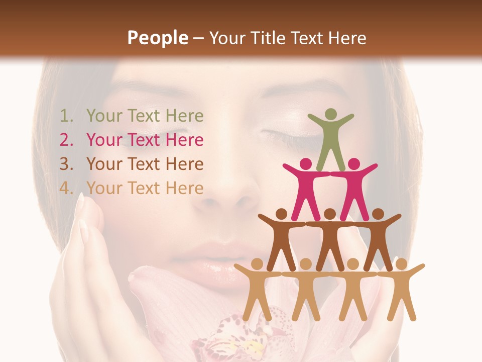 Female Relax Model PowerPoint Template