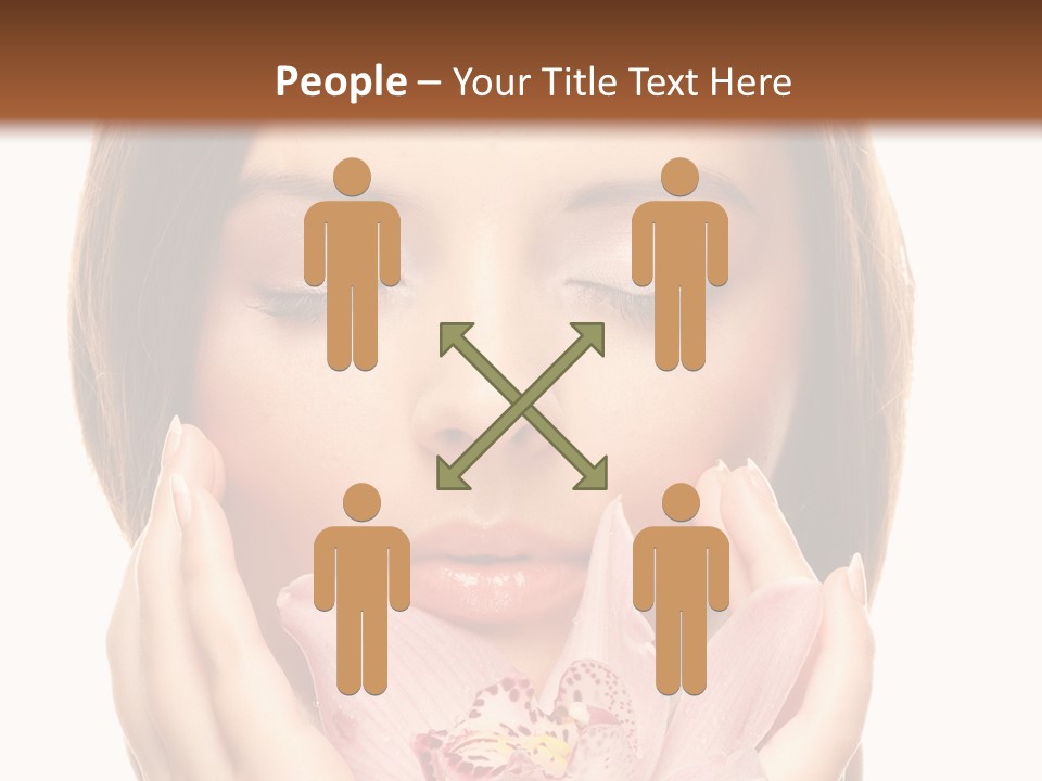 Female Relax Model PowerPoint Template