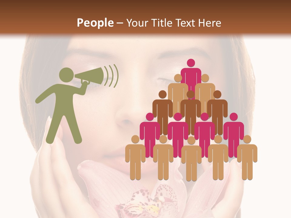 Female Relax Model PowerPoint Template