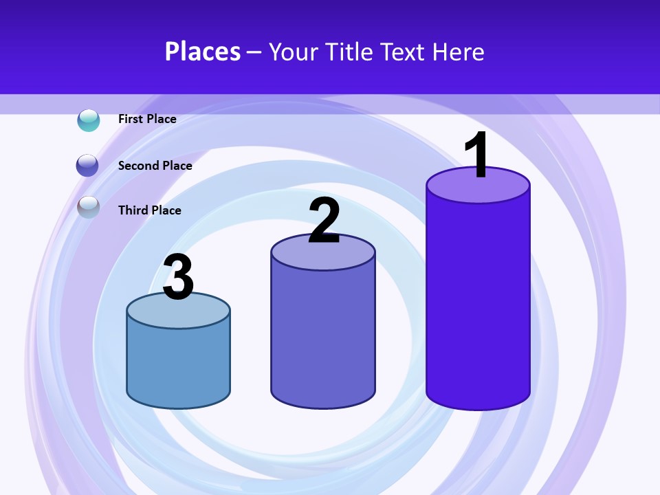 Circle Photo Frame Blue PowerPoint Template