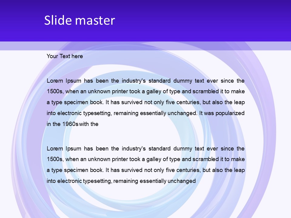 Circle Photo Frame Blue PowerPoint Template