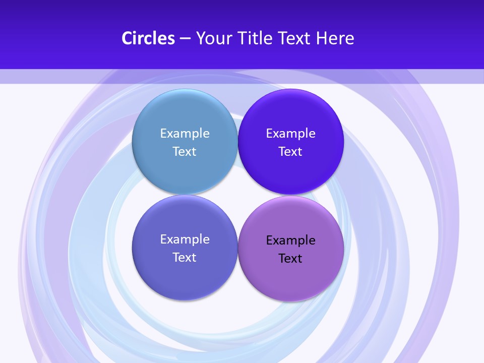 Circle Photo Frame Blue PowerPoint Template