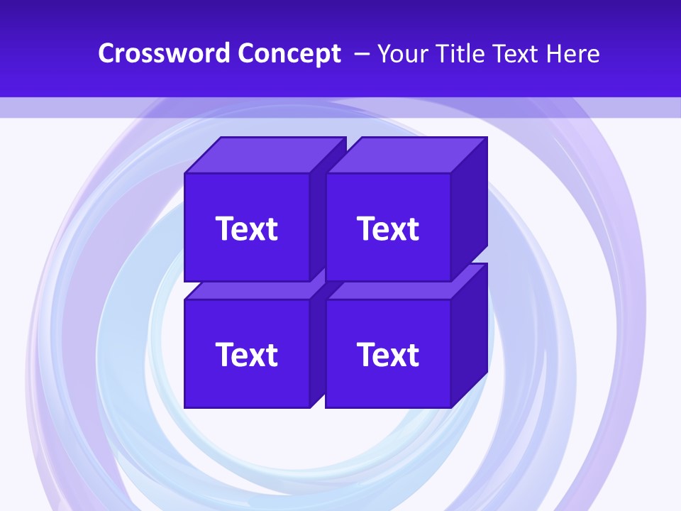 Circle Photo Frame Blue PowerPoint Template