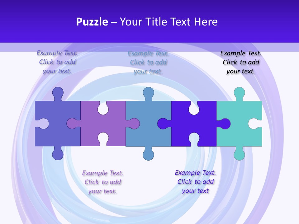 Circle Photo Frame Blue PowerPoint Template