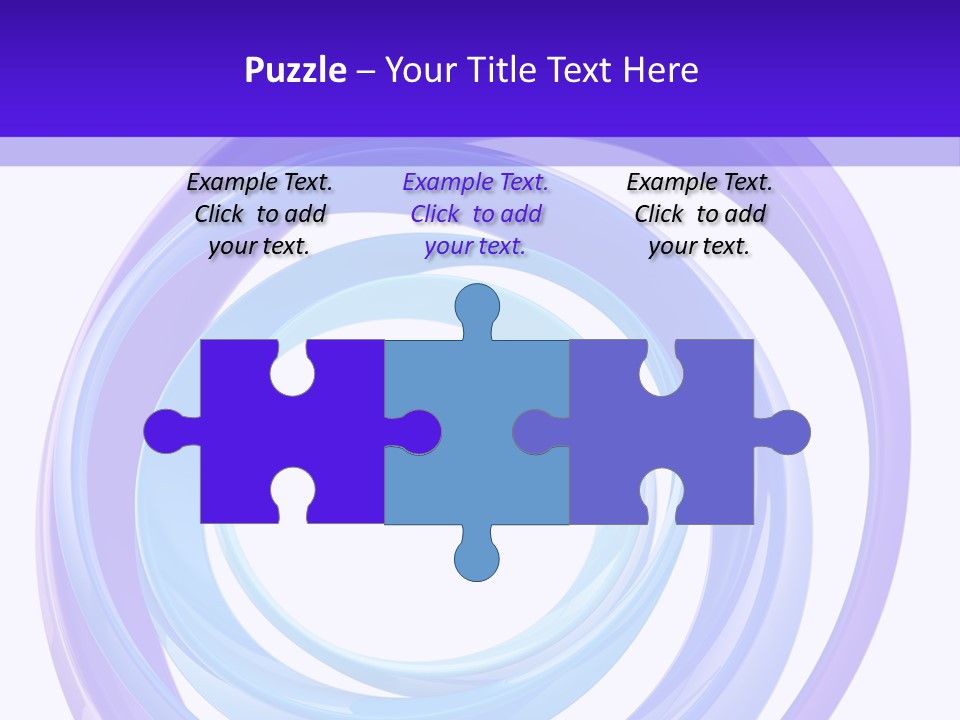 Circle Photo Frame Blue PowerPoint Template