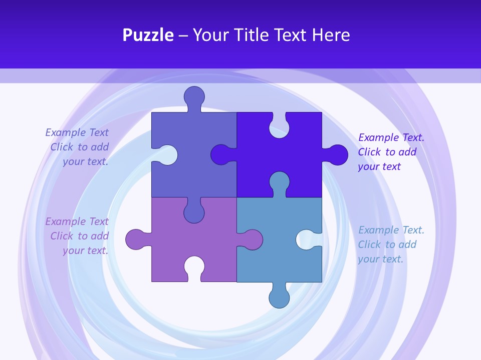 Circle Photo Frame Blue PowerPoint Template