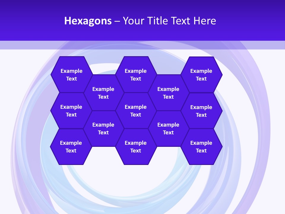 Circle Photo Frame Blue PowerPoint Template