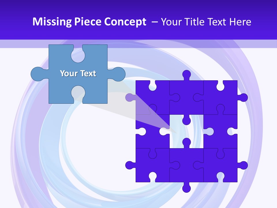 Circle Photo Frame Blue PowerPoint Template