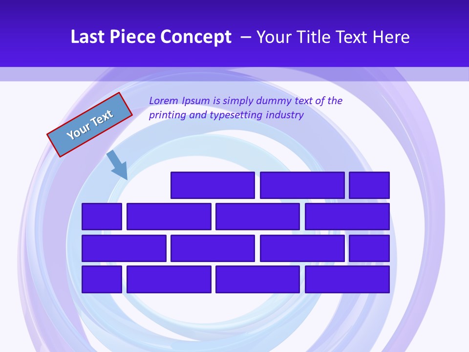 Circle Photo Frame Blue PowerPoint Template