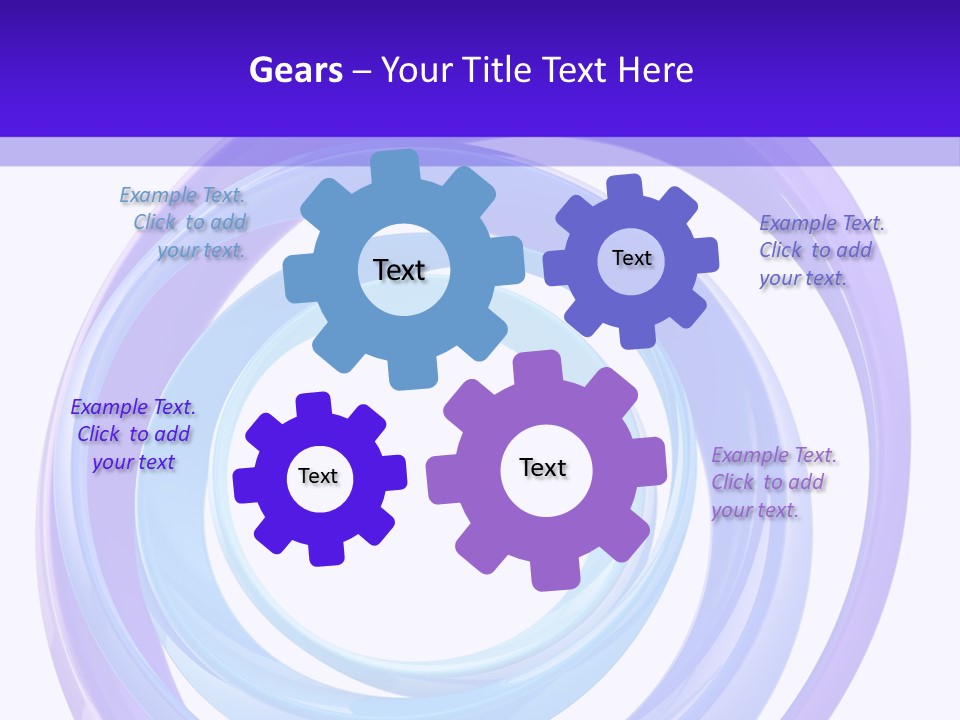 Circle Photo Frame Blue PowerPoint Template
