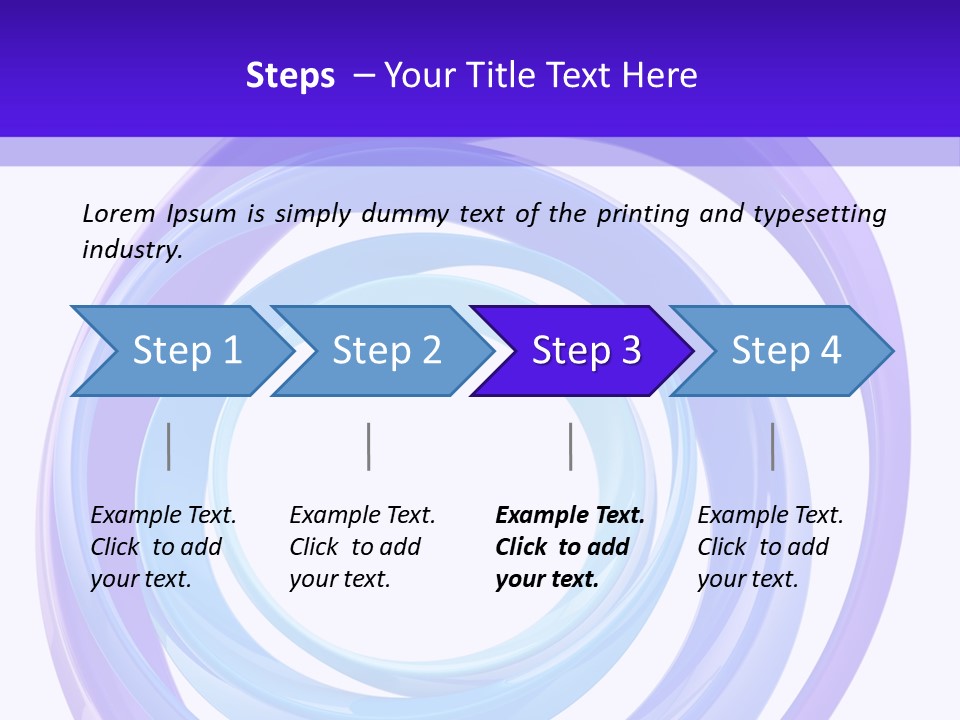 Circle Photo Frame Blue PowerPoint Template
