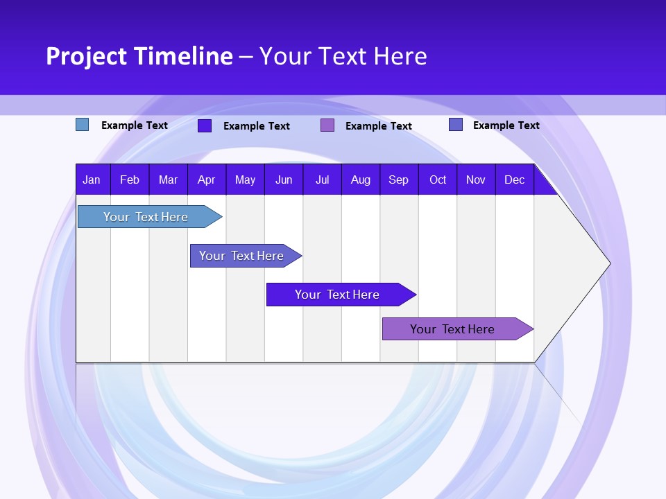 Circle Photo Frame Blue PowerPoint Template