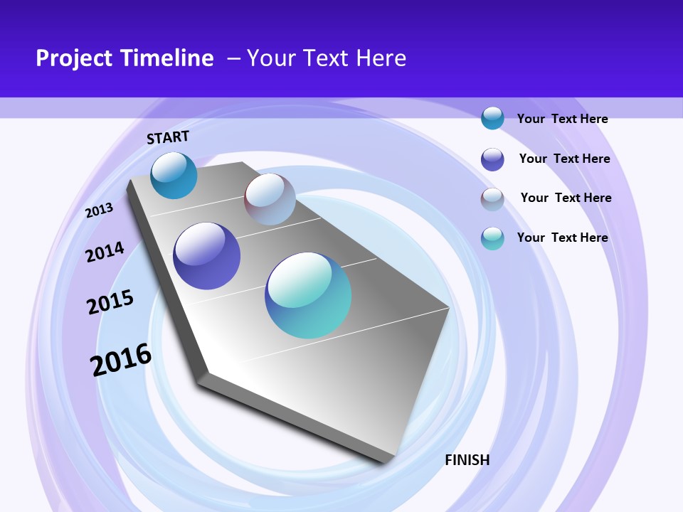 Circle Photo Frame Blue PowerPoint Template