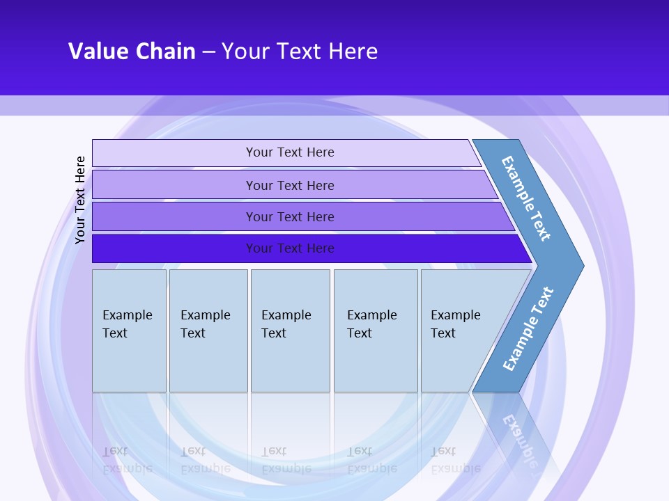 Circle Photo Frame Blue PowerPoint Template