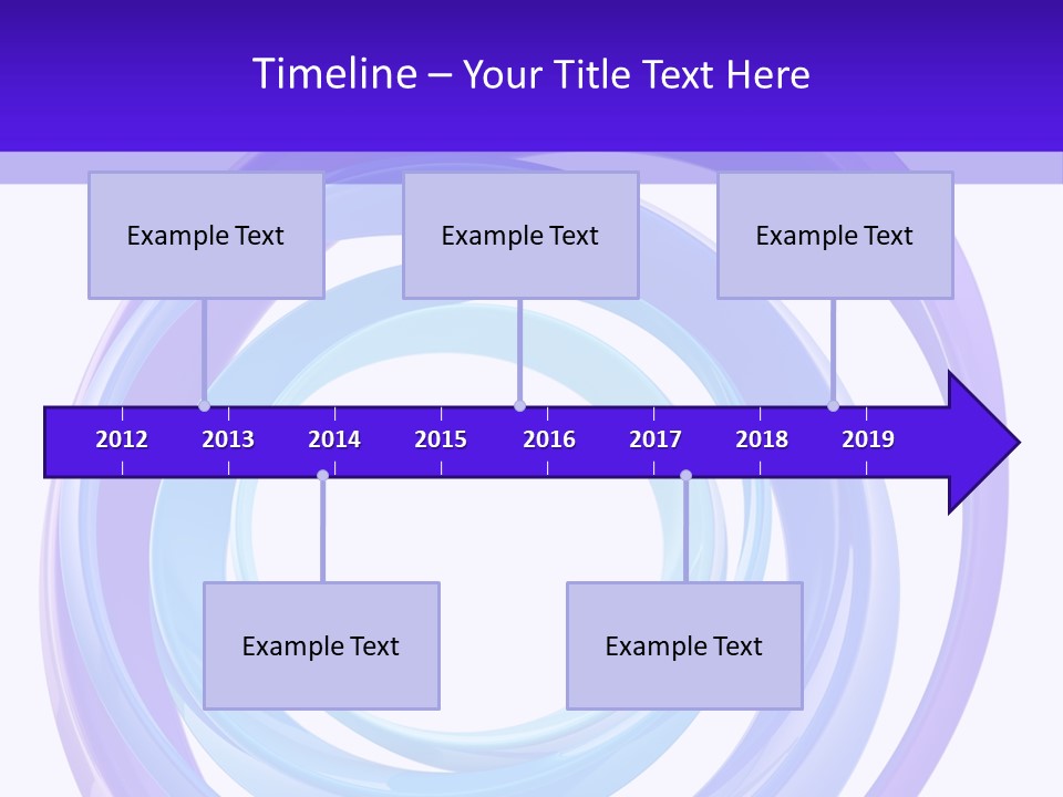 Circle Photo Frame Blue PowerPoint Template