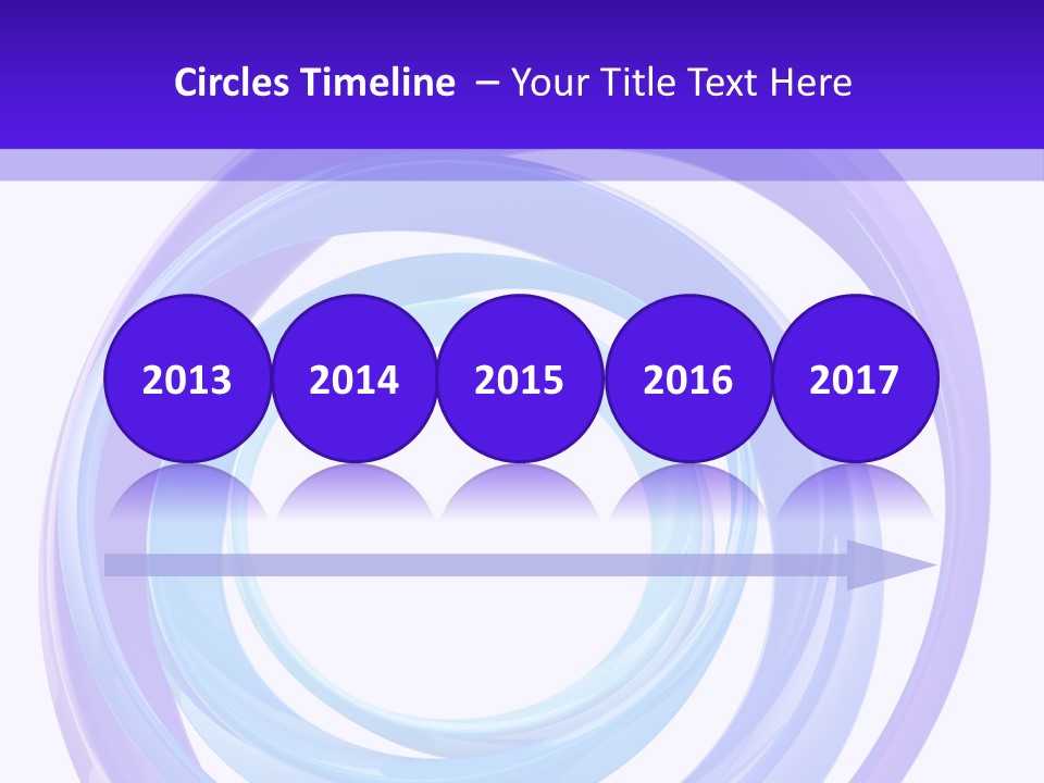 Circle Photo Frame Blue PowerPoint Template