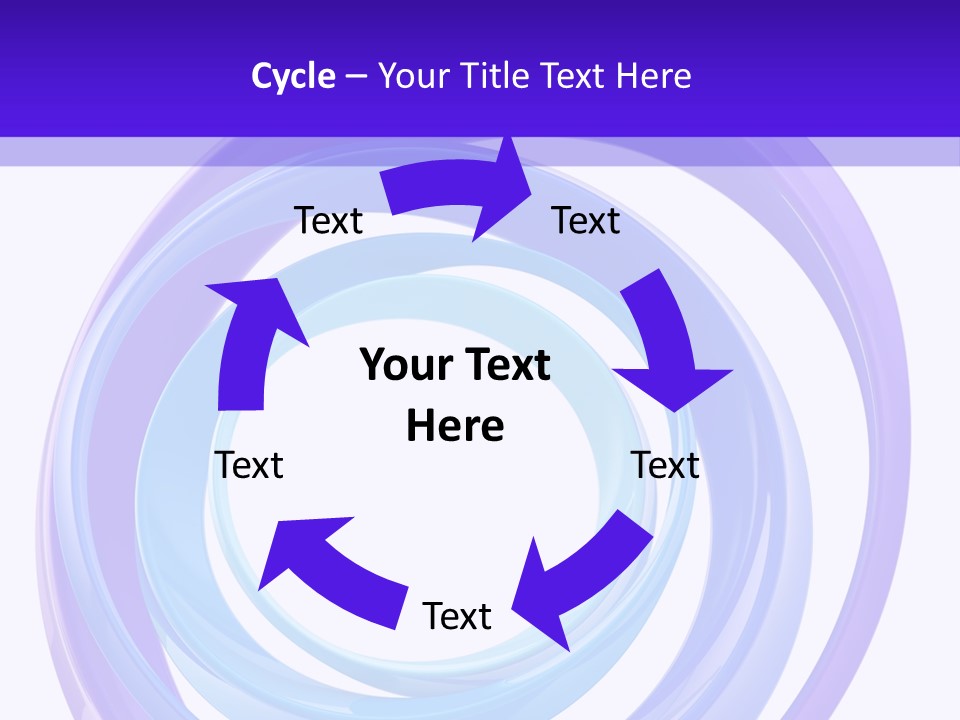 Circle Photo Frame Blue PowerPoint Template