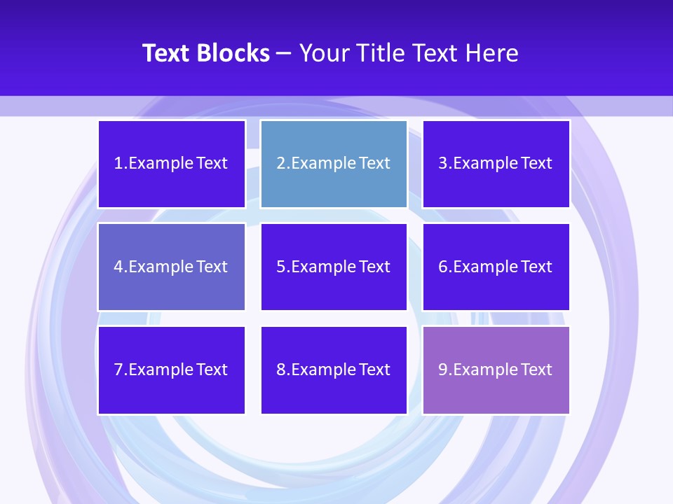 Circle Photo Frame Blue PowerPoint Template