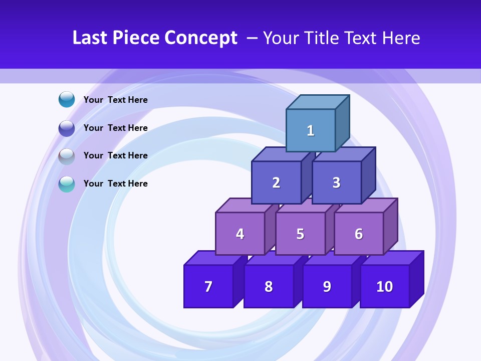 Circle Photo Frame Blue PowerPoint Template