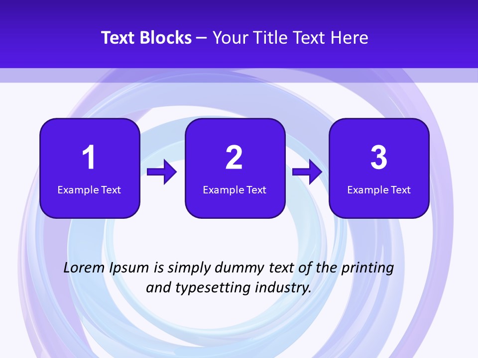 Circle Photo Frame Blue PowerPoint Template