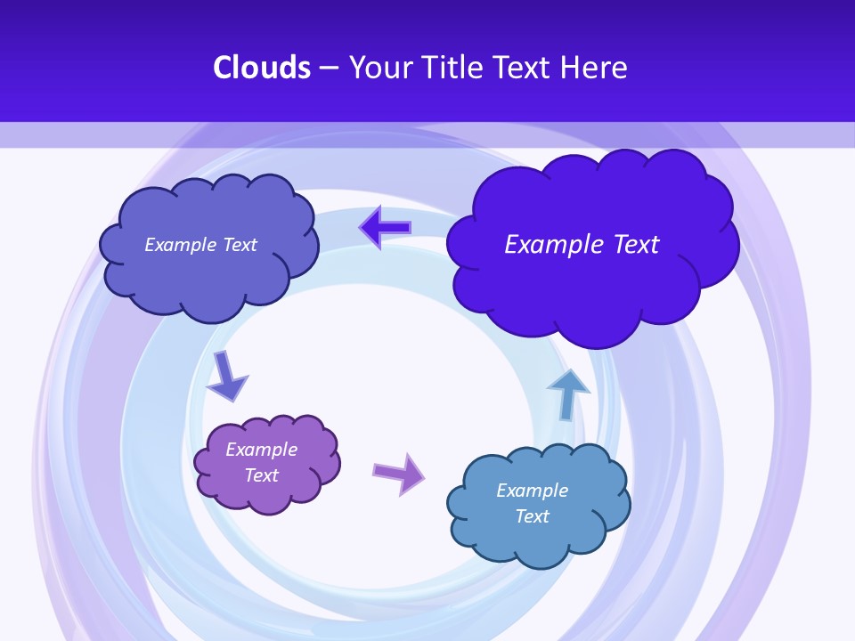 Circle Photo Frame Blue PowerPoint Template