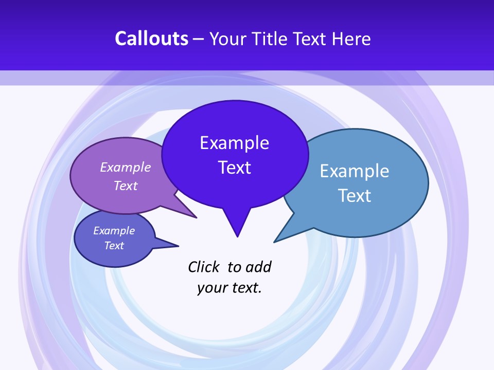 Circle Photo Frame Blue PowerPoint Template