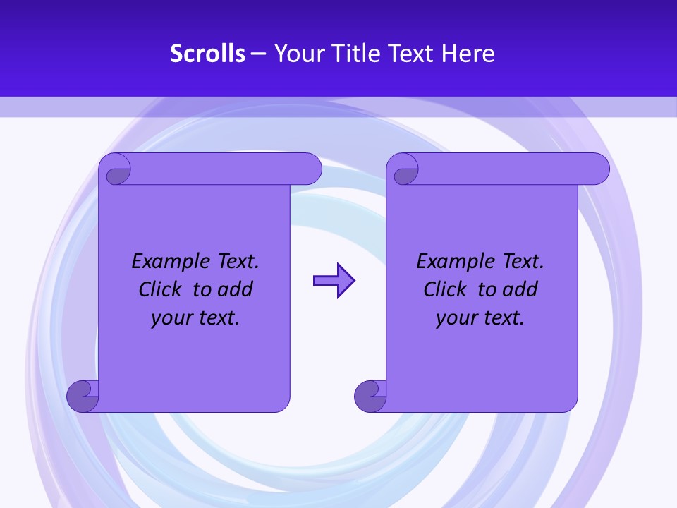 Circle Photo Frame Blue PowerPoint Template