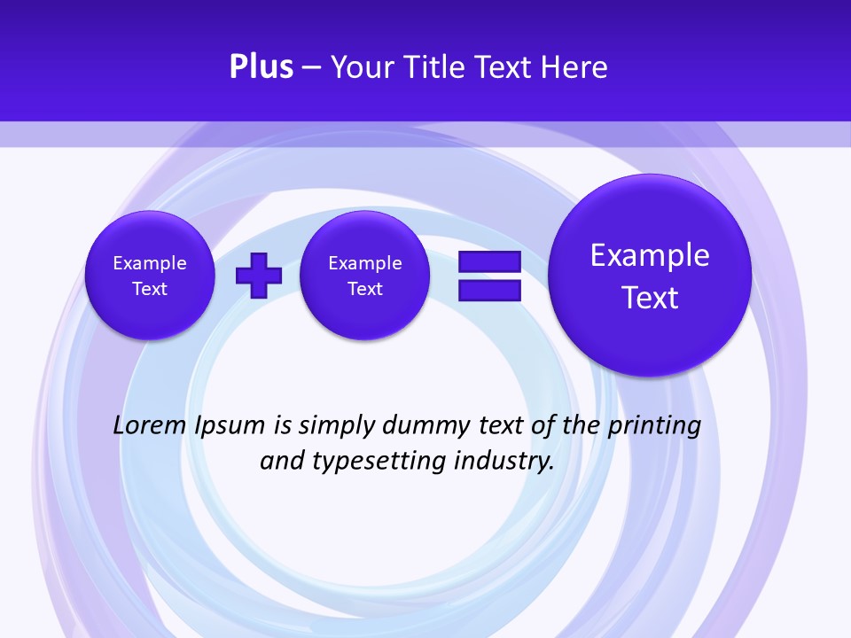 Circle Photo Frame Blue PowerPoint Template