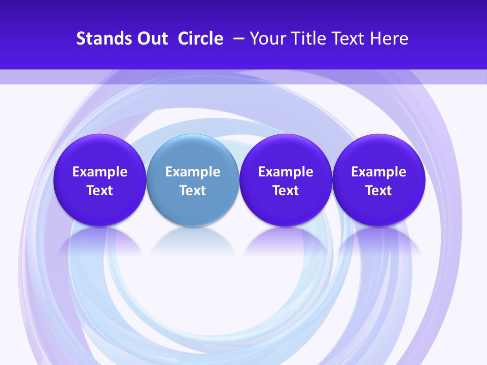 Circle Photo Frame Blue PowerPoint Template