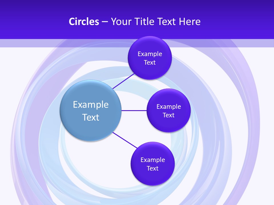 Circle Photo Frame Blue PowerPoint Template