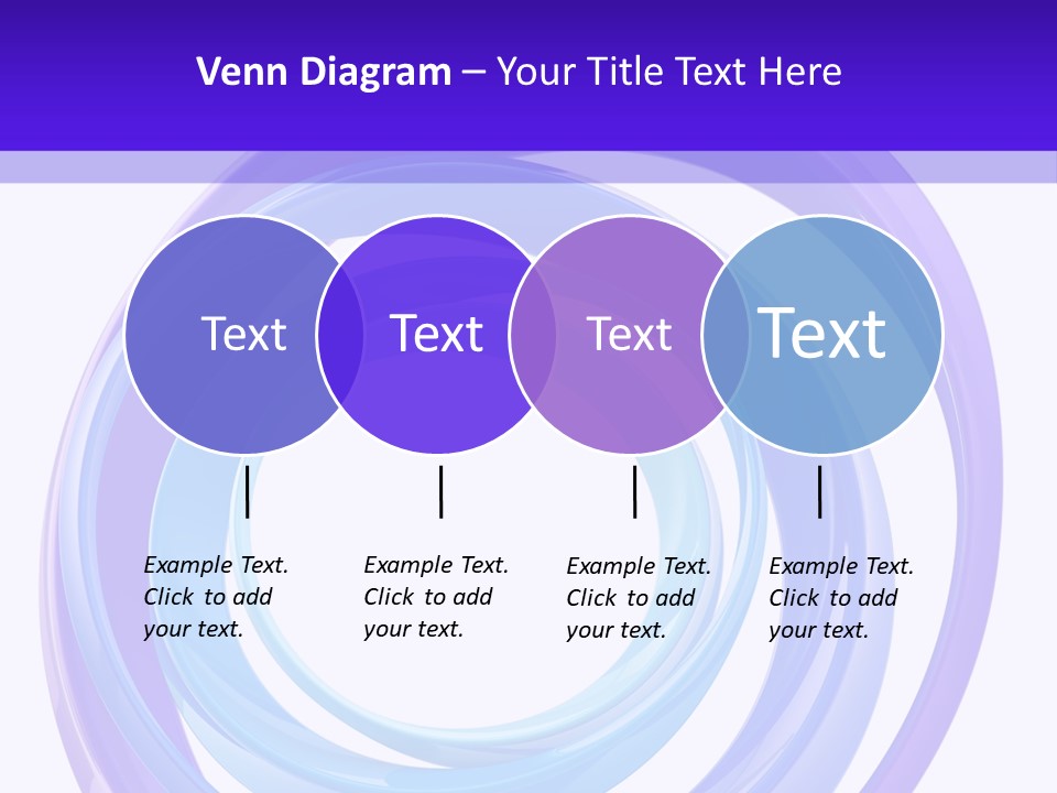 Circle Photo Frame Blue PowerPoint Template