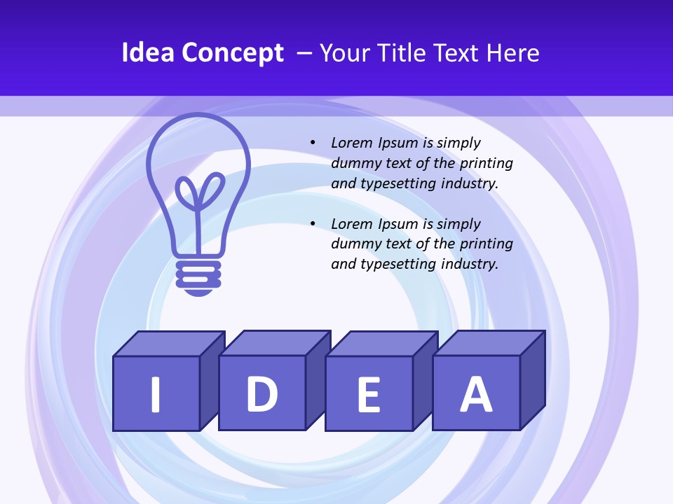 Circle Photo Frame Blue PowerPoint Template