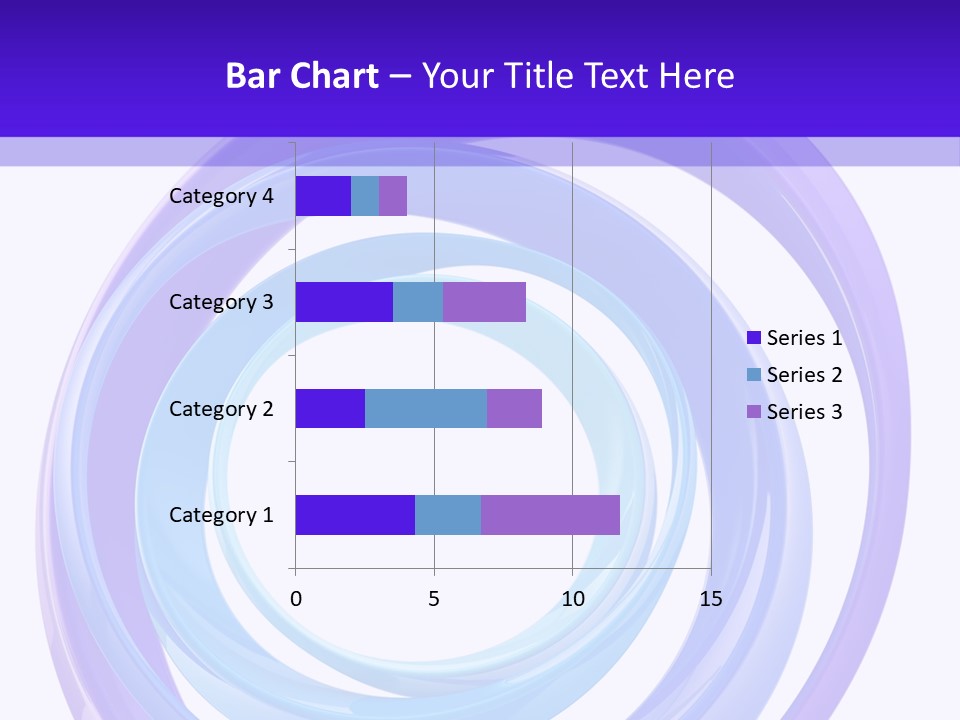 Circle Photo Frame Blue PowerPoint Template