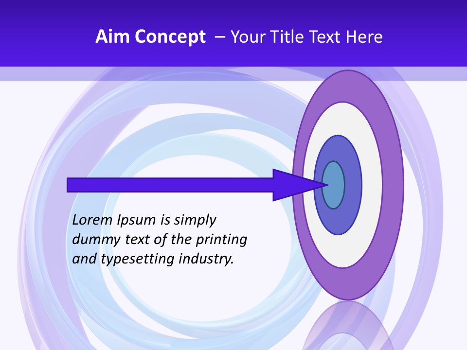 Circle Photo Frame Blue PowerPoint Template