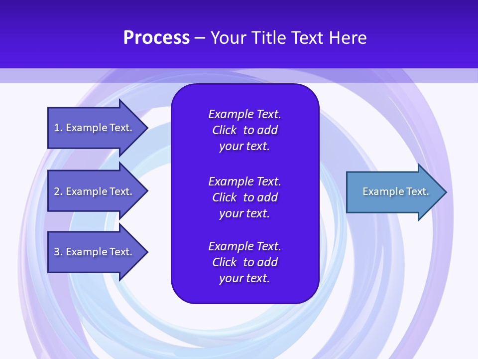 Circle Photo Frame Blue PowerPoint Template