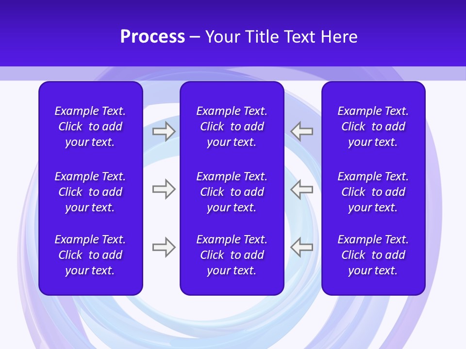 Circle Photo Frame Blue PowerPoint Template