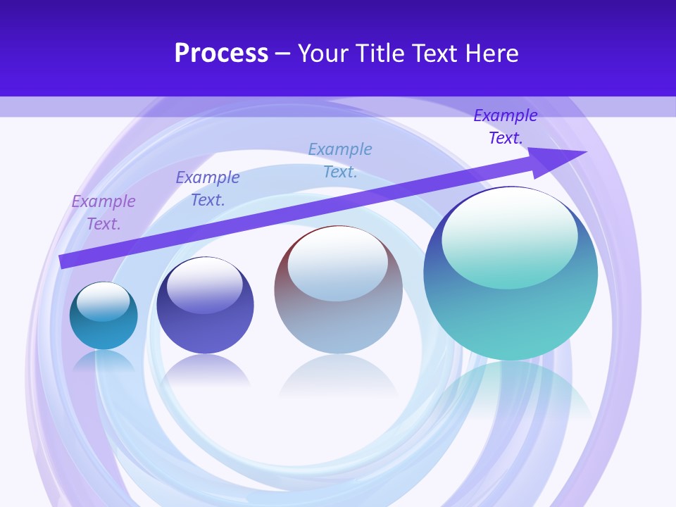 Circle Photo Frame Blue PowerPoint Template